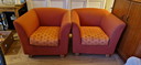 2x Jan des Bouvrie fautuils red-orange