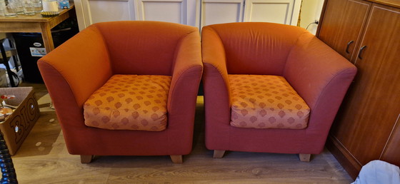 Image 1 of 2x Jan des Bouvrie fautuils rot-orange