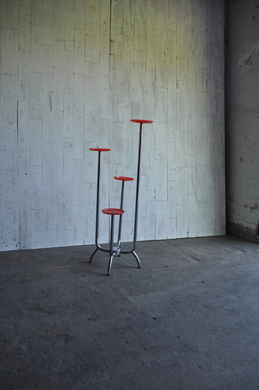Bauhaus Chroom en Kunststof Plantentafel, jaren 40