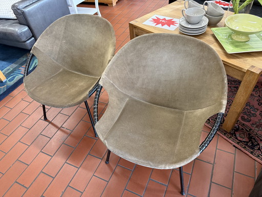 CHAISES BALLONS VINTAGE LUSCH & CO LOUNGE FAUTEUILS 2 pièces