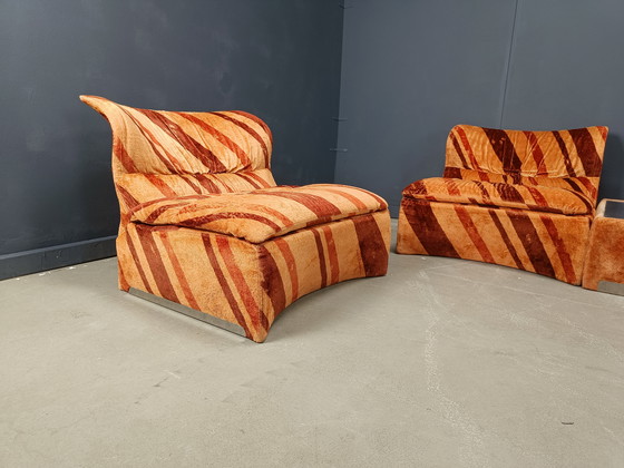 Image 1 of Ensemble de canapés modulaires Vela Bassa par Giovanni Offredi pour Saporiti, ensemble de 7 - années 1970