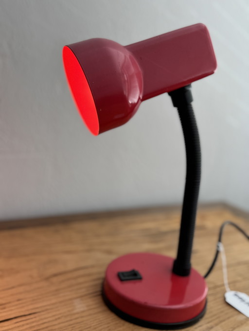 Desk lamp vintage 80s red
