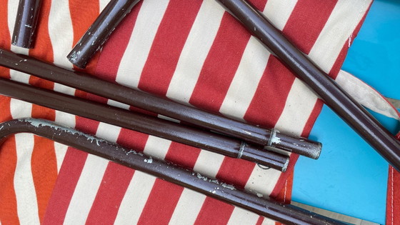 Image 1 of Vintage draagbare ligstoel