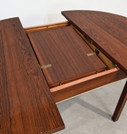Uitschuifbare ronde palissander eettafel, Mid-Century, jaren 60-70