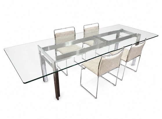 Tavolo Doge di Carlo Scarpa per Simon Gavina – Tavoli da pranzo, Glass, Metal (photo 2 of 9)