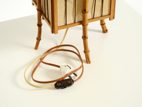 Beautiful French Mid-Century Modern Table Lamp Made Of Bamboo And Parchment Paper (photo 14 of 20)