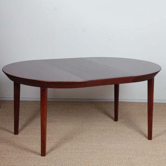 Image 1 of Table ronde extensible par Ole Hald pour Gudme Møbelfabrik, 1960