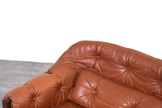 Sillones de roble y cuero de mediados de siglo, diseñados por Arne Norell para Coja, década de 1960. Juego (photo 13 of 16)