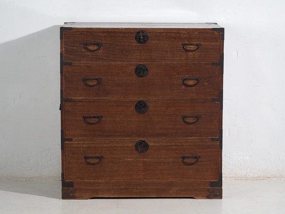 Antique Japanese Tansu chest of drawers - Meiji / Taishō Period (c. ) #29 – Iron (photo 25 of 40)