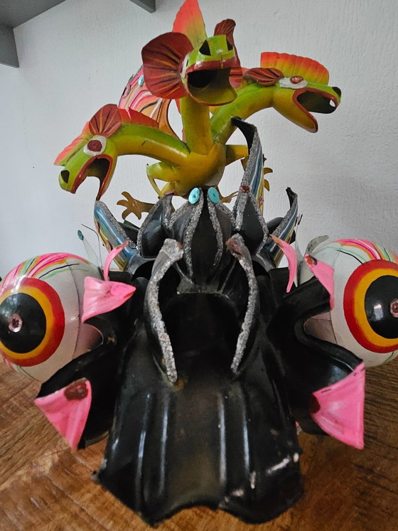 Magnifique Masque de Carnaval Diablada Bolivien Traditionnel – Objets déco, Aluminium, Autre (photo 19 of 24)
