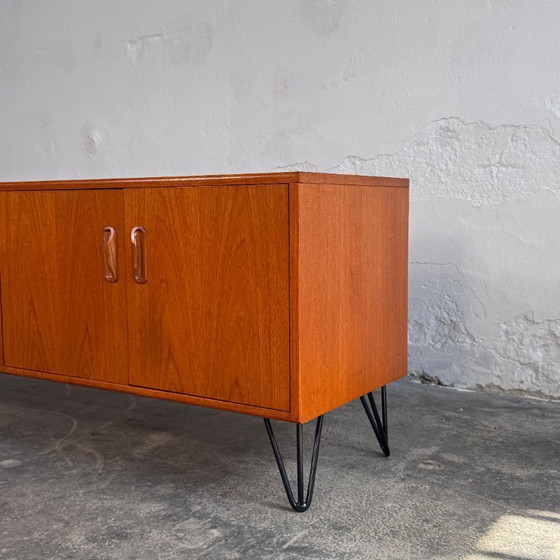 Image 1 of G-Plan Teak 4-Door Sideboard on Hairpin Legs, 1970