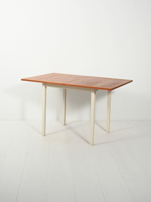 Scandinavian folding table in teak