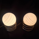 Lot de 2 lampes de table massives - style Hollywood Regency - années 1970/80