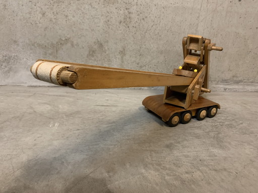 Échelle de Jacob vintage en bois avec tapis roulant. Friedrich Fröbel Werdau 1960