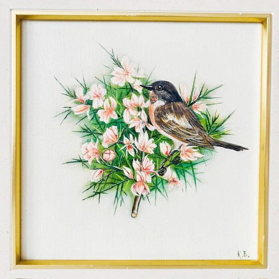 Image 1 of Vintage-Set von Ölgemälden mit Vogelmotiven von K.H. Bohn, 2004