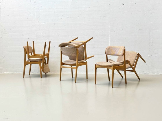 Image 1 of Set de 6 chaises modèle No.49 d'Erik Buch pour O.D. Møbler A-S au Danemark, années 1960