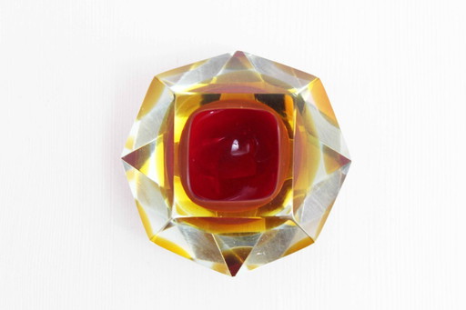 Diamond ashtray in Murano glass