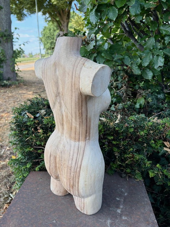 Torse féminin en bois massif – sculpture en bois – 51 cm – Objets déco, Wood (photo 3 of 5)
