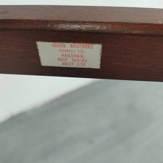 Image 1 of Unique and Rare 1950s Green Brothers 'Foldable' Directors' Chairs Bridge Table Set