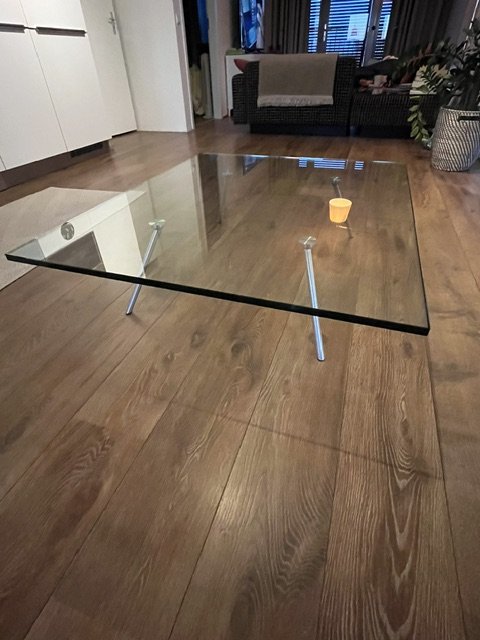 Beek Collectie Maupertuus Salontafel – Glass, Metal
