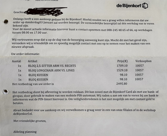 Image 1 of Canapé Bloq 2,5 places et fauteuil long, comprenant deux coussins carrés, coloris gris clair chiné
