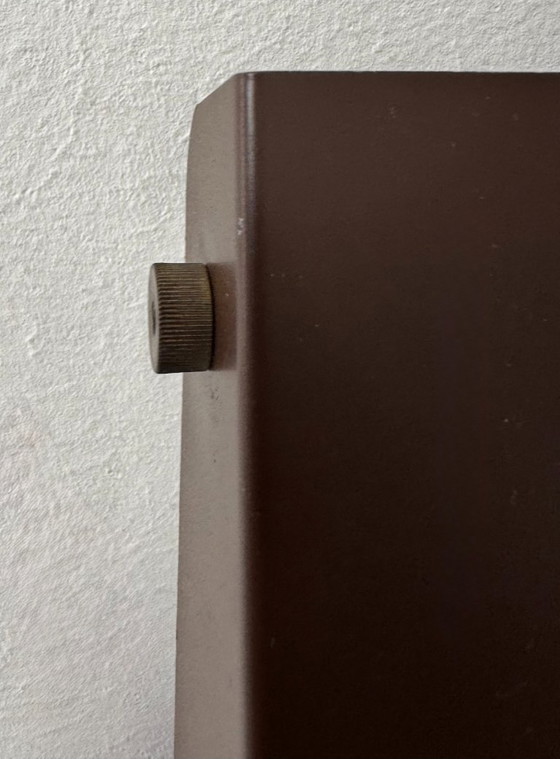 Image 1 of Applique vintage orientable, métal peint marron, Danemark, 1970