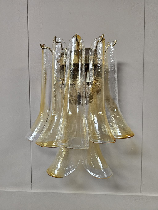 Wandleuchte La Murrina mit Muranoglas-Anhänger Blättern