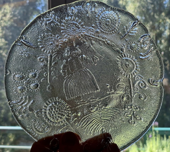 Ciotola in vetro Kosta Boda, design Dalom di Göran Wärff, ciotola vintage svedese in vetro artistico anni (photo 3 of 14)