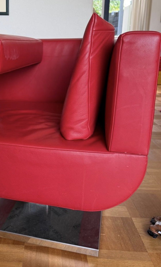 JORI Ice Cube Fauteuil – Rood Leder – Design Klassieker – Leather (photo 4 of 6)