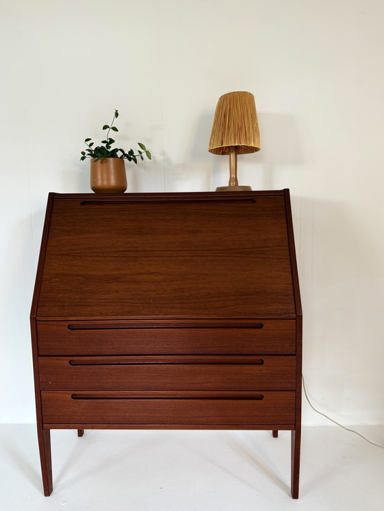 Image 1 of Lampe de table vintage en raphia des années 60