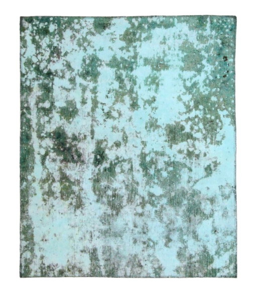 Tapis Oriental Noué à la Main Vintage Art Classique & Design en Relief 125 x 105 cm Couleur Bleue