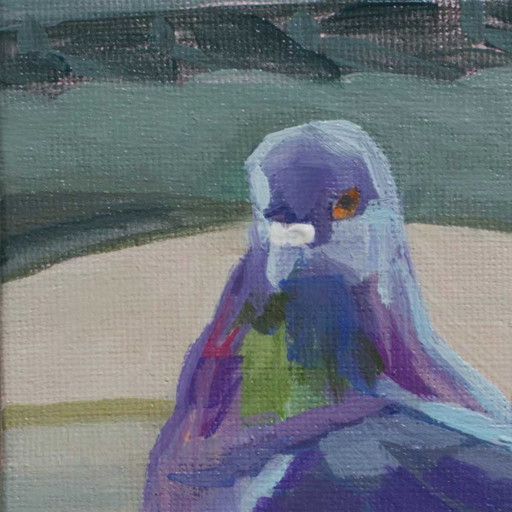 Taube, Impressionnisme contemporain en miniature, 15 x 15 cm ; Sandra Kolondam