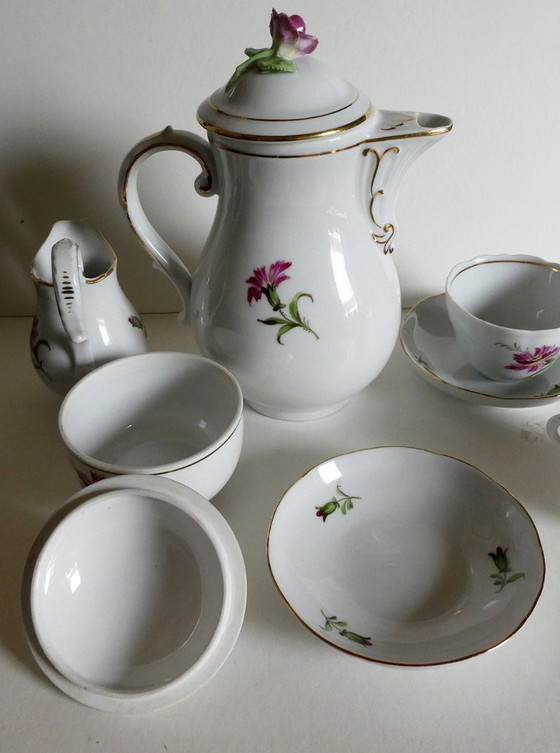 Image 1 of Set da 5 pezzi per moka, porcellana dipinta a mano, di Schierholz, Turingia, anni '50