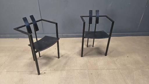Trix Esszimmerstühle von Karl Friedrich Förster für KFF, 1980er Jahre, 2er-Set