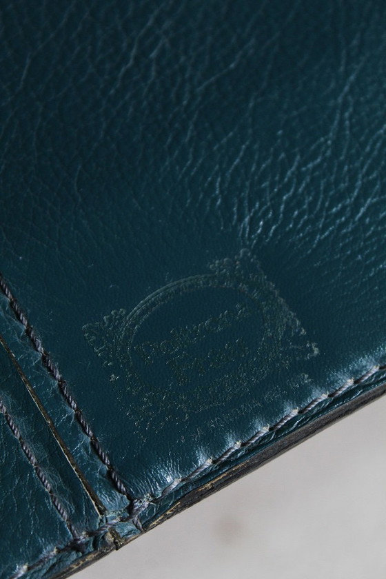 Image 1 of Divano vintage in pelle blu di design italiano