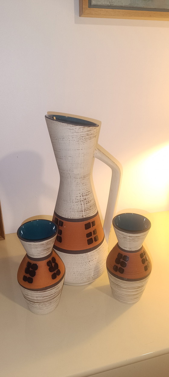 Image 1 of Vaso a padiglione e vasi laterali Scheurich Keramik. Set!!!