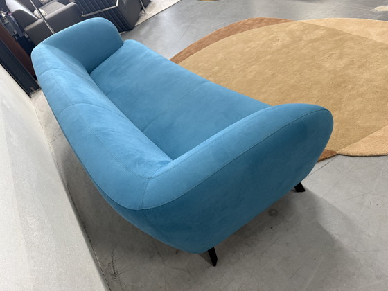 Image 1 of Leolux Flint 3,5-Sitzer Sofa Blaues Alcantara 243