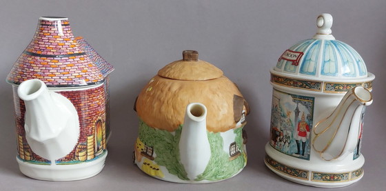 Image 1 of Ensemble de théières en céramique vintage - Royaume-Uni 1960-1970