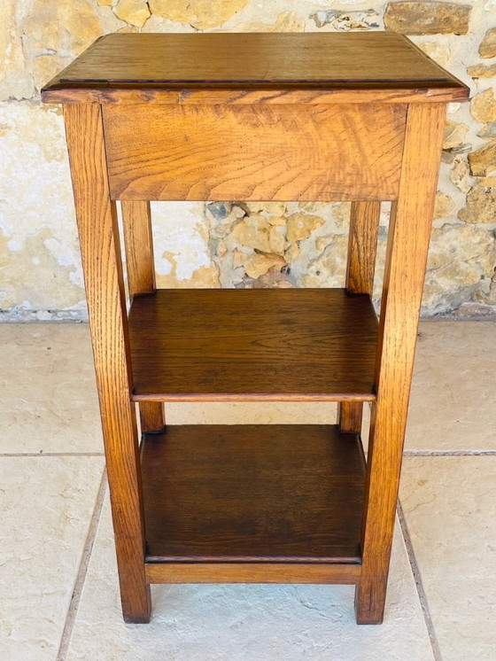 Image 1 of Consolle Art Déco a tre ripiani in noce, anni '30