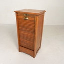 Meuble à volet roulant en chêne avec 1 volet, 90 cm de haut, années 1930