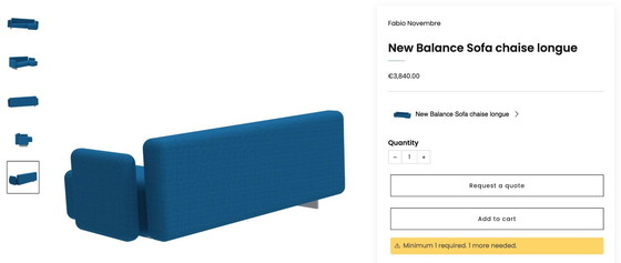 Image 1 of Lensvelt New Balance Sofa Chaiselongue von „Fabio Novembre“