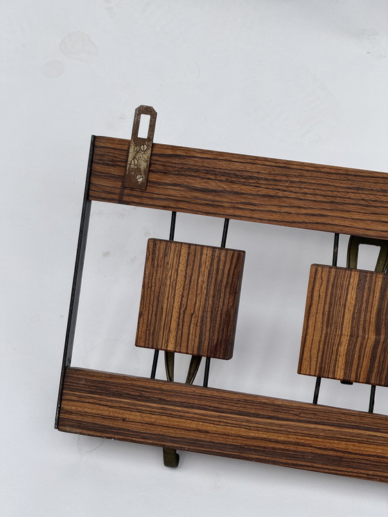 Image 1 of Appendiabiti vintage olandese BroVorm Haarlem in teak, stile Mid-Century Modern (MCM).