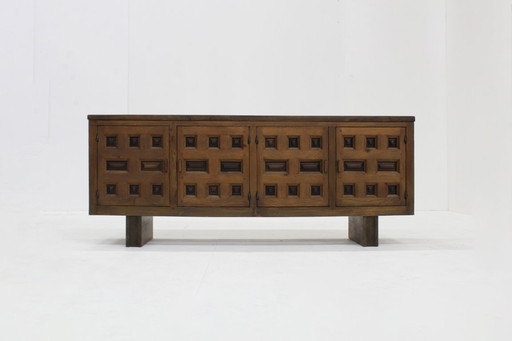 buffet brutaliste espagnol vintage