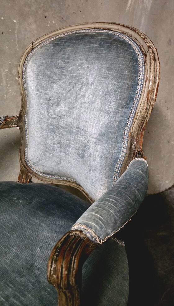 Image 1 of Pair of Louis XV cabriolet armchairs, 18th century