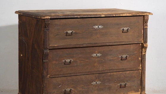 Antique chest of drawers with dark patina (c.1920) #43 (photo 3 of 40)