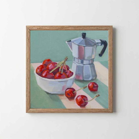 Image 1 of Stillleben, Contemporary Impressionism in Miniature, 15x15; Sandra Kolondam