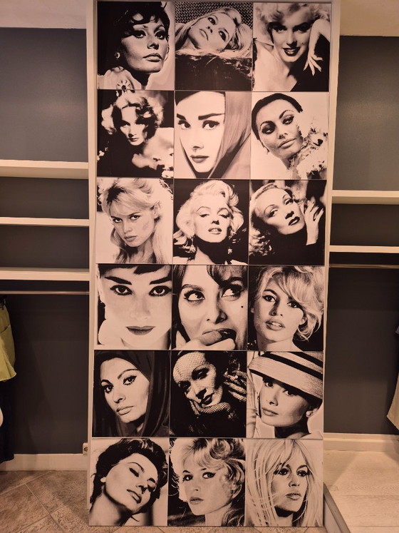 Image 1 of Impression sur toile avec des images de stars de cinéma célèbres