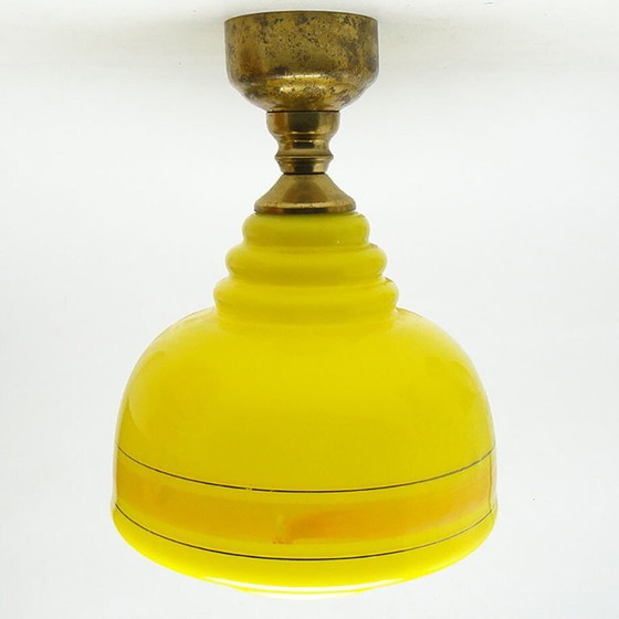 Postmoderne Pendelleuchte aus der Mitte des 20. Jahrhunderts von Polam, 1970er Jahre – Pendelleuchten, Glass (photo 7 of 15)