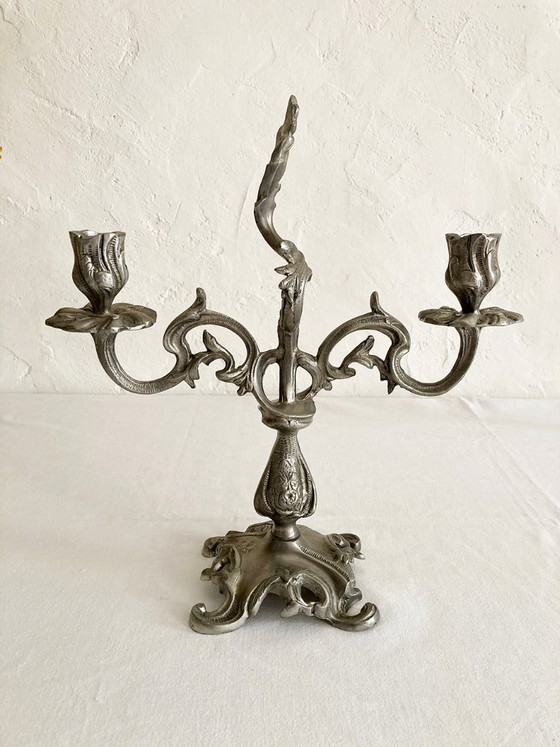 Image 1 of Candelabro a due luci, stile Luigi XV