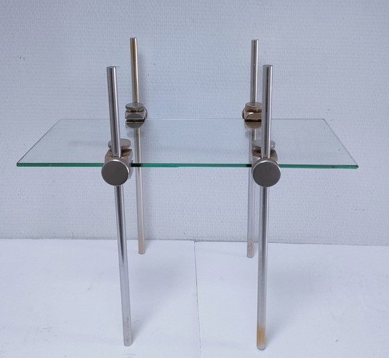 Image 1 of Scaffale espositivo vintage in vetro e metallo